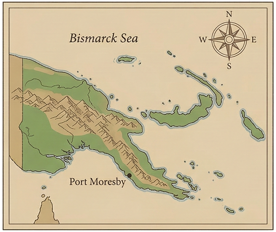 Map of Papua New Guinea